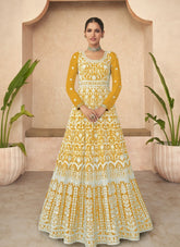 Delicate Gown in Yellow Color